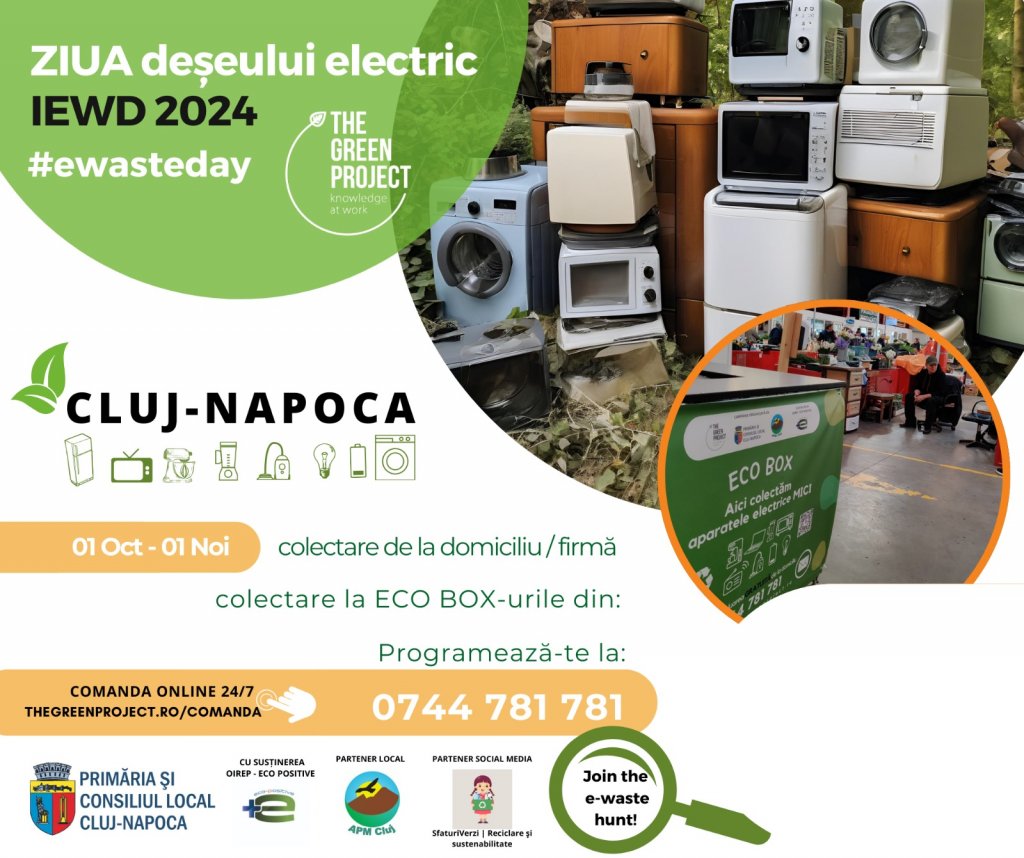 Clujenii, încurajați să scape de deșeurile electrice. „Recuperați, reciclați și revitalizați!”
