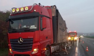 ACCIDENT pe Autostrada Transilvania. O victimă de 22 de ani, transportată la spital