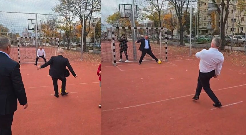 Emil Boc, pariu la fotbal în Cluj cu Lucian Bode. Cine a câștigat. Nicolae Ciucă a stat în poartă