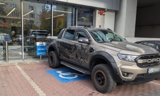 Tupeu de șofer clujean cu SUV, parcat pe loc pentru persoane cu dizabilități: "Atât s-a putut"