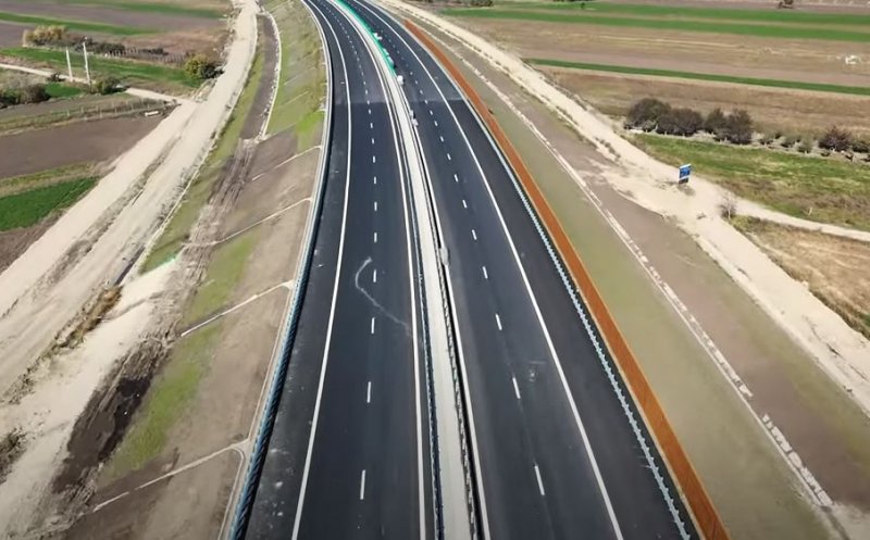 Oamenii lui Umbrărescu, mobilizare puternică pe o bucată de autostradă. Se dă în trafic în câteva zile