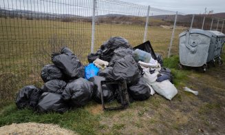 O tonă de gunoaie au fost strânse de pe un drum județean din Cluj