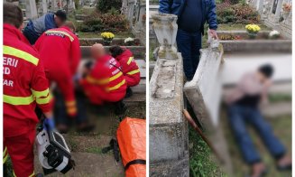 A vrut să aprindă o lumânare de Ziua Morților, dar a ajuns la ATI: O cruce a căzut peste un vârstnic într-un cimitir din Cluj