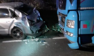 ACCIDENT în judeţul Cluj, la Negreni: Impact între un autoturism, o autoutilitară și un TIR