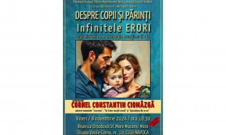"Despre copii și părinți. Infinitele erori" / Prelegere de excepție a scriitorului Cornel Constantin Ciomâzgă la Biserica Sf. Mare Mucenic Mina