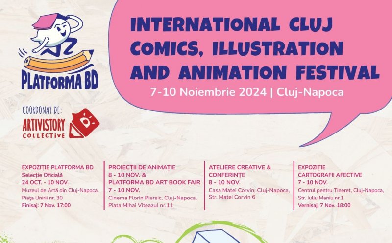 BD - International Cluj Comics, Illustration and  Animation Festival are loc la Cluj în perioada 7-10 noiembrie