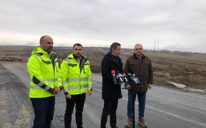 Ministrul Transporturilor, în vizită la Cluj, pe șantierul drumului expres de la A3. „Lucrarea va fi gata la sfârșitul lunii mai sau începutul lunii iunie”