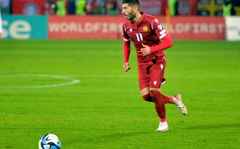 Gol Miranyan! Atacantul Universității Cluj duce Armenia pe locul 2 în Liga Națiunilor