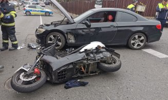 Cum s-a produs accidentul de pe strada Siretului din Cluj: Tânăr de 23 de ani, scos de sub motocicletă și transportat la spital