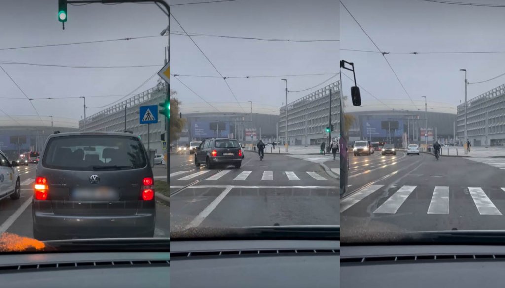I-a tăiat calea tramvaiului după o încadrare pe dreapta cu viraj la stânga / "Acolo este sport local în acea intersecție"