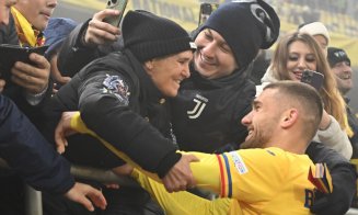 Bîrligea, în braţele bunicii. Sărbătorind cu lacrimi primul GOL la Naţională