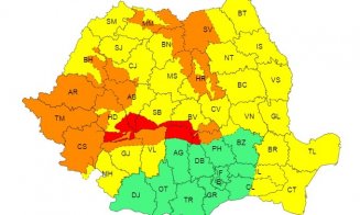 Cluj: COD GALBEN de intensificări ale vântului, ninsori, precipitații mixte și polei