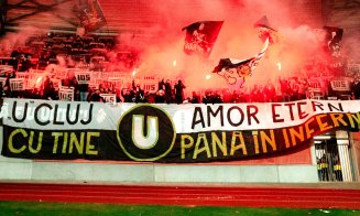 "U" Cluj amor etern, cu tine până în infern! / Mesajul peluzei Şepcile Roşii