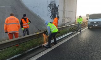 DRDP, la reparat "daunele" de pe Autostrada Transilvania produse în urma accidentelor