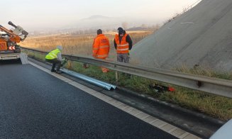 DRDP, la reparat "daunele" de pe Autostrada Transilvania produse în urma accidentelor