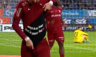 Ce mesaj a afişat kosovarul de la CFR Cluj după ce a marcat un gol în partida care a urcat gruparea "feroviară" pe primul loc în Superliga