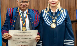 UMF Cluj a acordat titlul Doctor Honoris Causa prof. dr. Ajay K. Singh de la Harvard Medical School