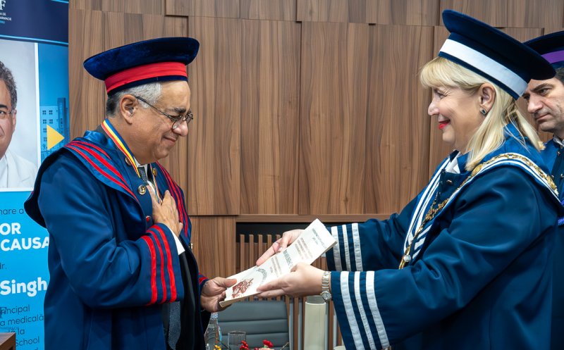 UMF Cluj a acordat titlul Doctor Honoris Causa prof. dr. Ajay K. Singh de la Harvard Medical School