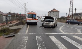 Femeie rănită și transportată la spital în urma unui accident rutier în Cluj