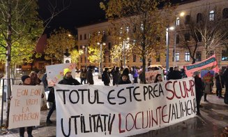 Protest împotriva chiriilor exorbitante din Cluj-Napoca. Chiria pentru 2 camere depășește salariul minim pe economie