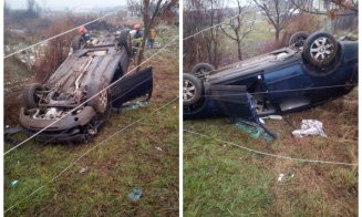 Accident rutier cu o victimă în Cluj. Pompierii au intervenit cu două autospeciale