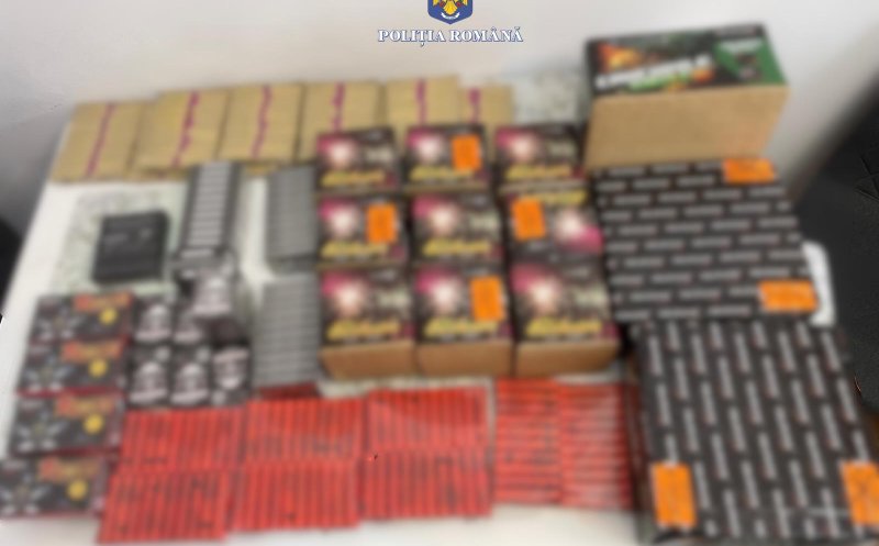 Captură impresionantă în Cluj-Napoca: 30 de kilograme de articole pirotehnice vândute ilegal, confiscate de polițiști