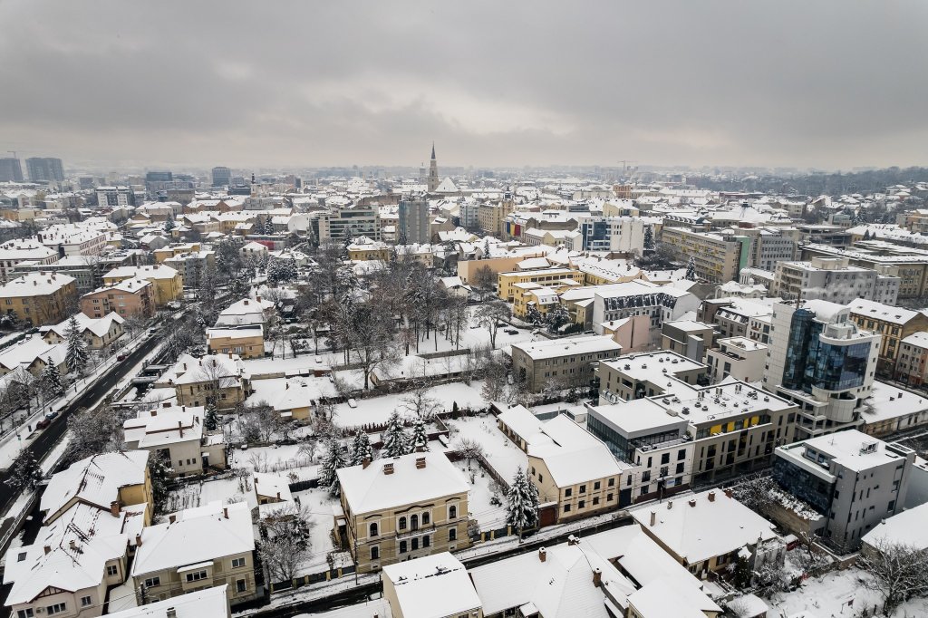 Iarnă à la Cluj în IMAGINI