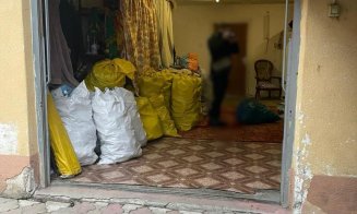 Un hoț a fost reținut de polițiștii clujeni după ce a furat saci cu haine de 20.000 de euro