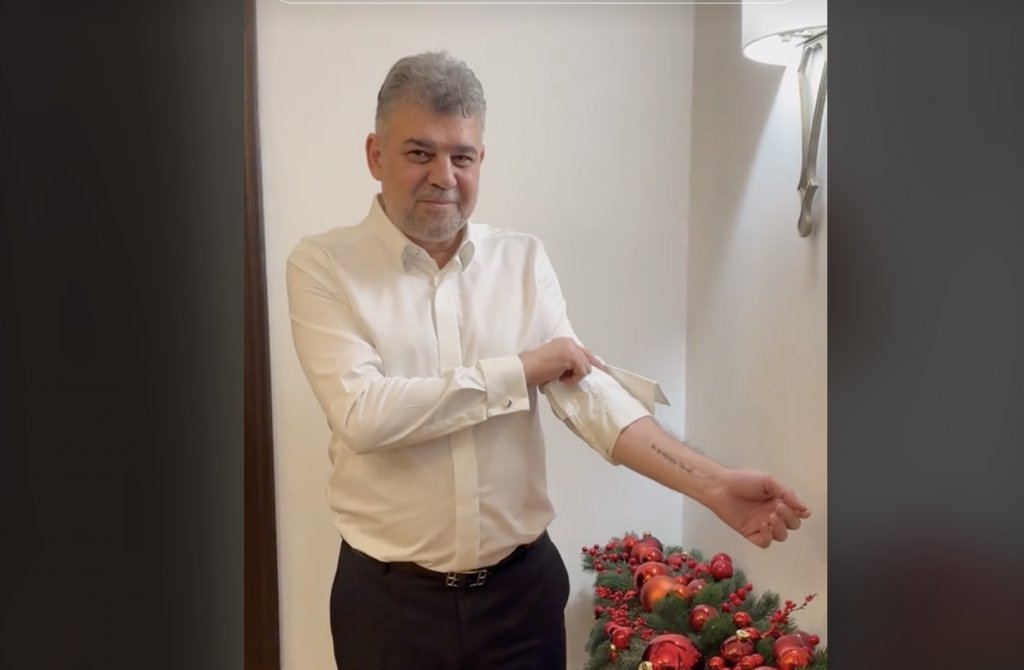 Ciolacu s-a ținut de promisiune. Și-a tatuat pe braț fraza „Nu se mărește TVA-ul!”
