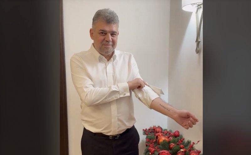 Ciolacu s-a ținut de promisiune. Și-a tatuat pe braț fraza „Nu se mărește TVA-ul!”