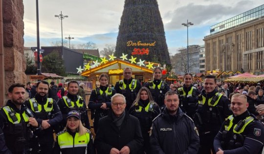 Polițiști români, la datorie în Germania la Târguri de Crăciun. Cât a durat misiunea lor în străinătate