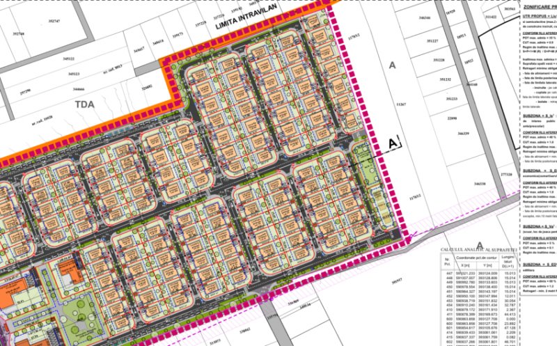 Cartier de vile, pe 10 hectare, în nordul Clujului