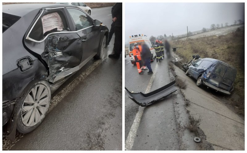 Coliziune între trei mașini, în Cluj. ISU a intervenit