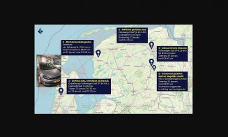 Imagini cu mașina hoților tezaurului dacic, publicate de poliția din Olanda / Maşină furată, cu numere furate / După jaf i-au dat foc