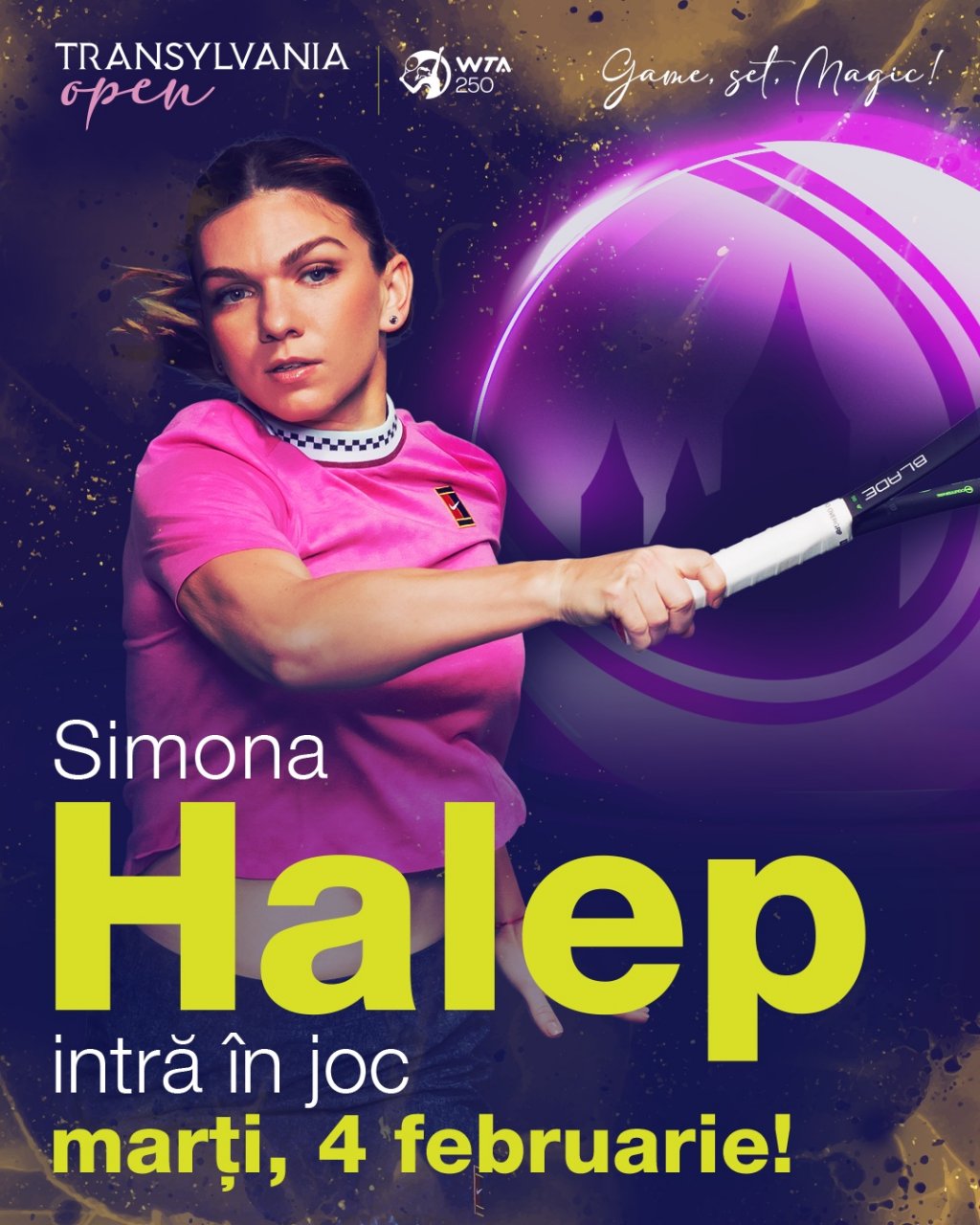 Transylvania Open 2025. Când va juca Simona Halep primul meci în cadrul turneului de la Cluj