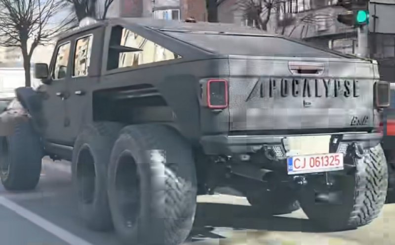 ''Monștrii'' pe străzile Clujului. După Tesla Cybertruck, Jepp-ul Apocalypse Hellfire