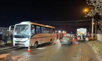 ACCIDENT în Cluj-Napoca: 14 persoane găsite la locul impactului dintre un autocar și o autoutilitară