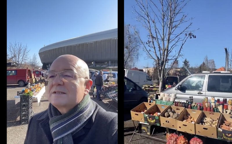 Emil Boc a ieșit la cumpărături în piața volantă din Cluj-Napoca: „Susținem împreună producătorii locali”
