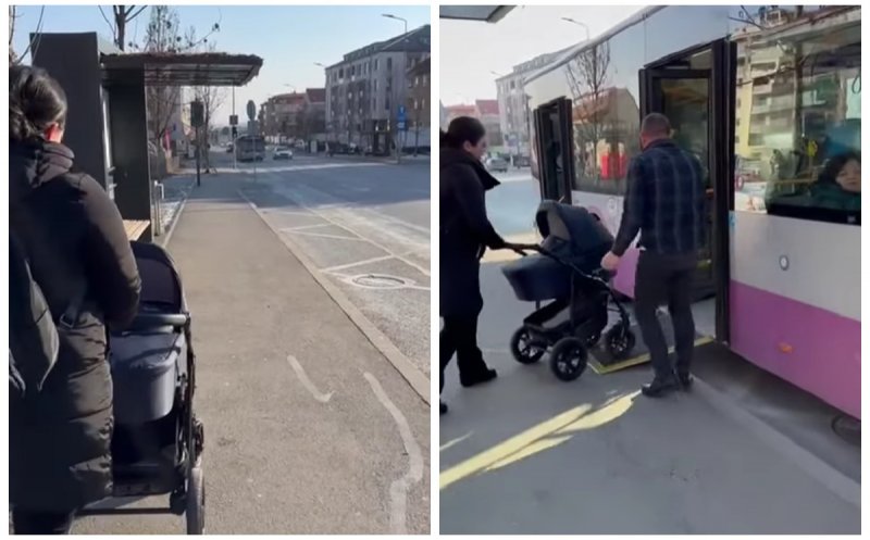 "Așa da!". Șofer CTP, apreciat pentru ajutorul oferit unei mămici