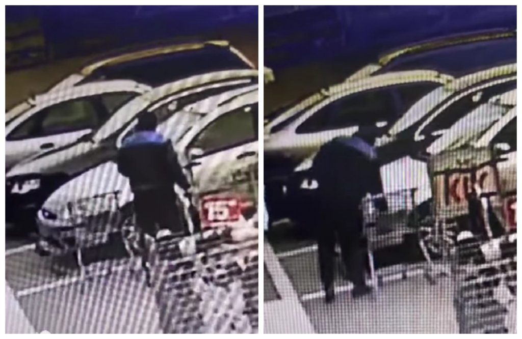 Cluj: Hoț surprins de camerele de supraveghere când fură geanta unei femei într-o parcare