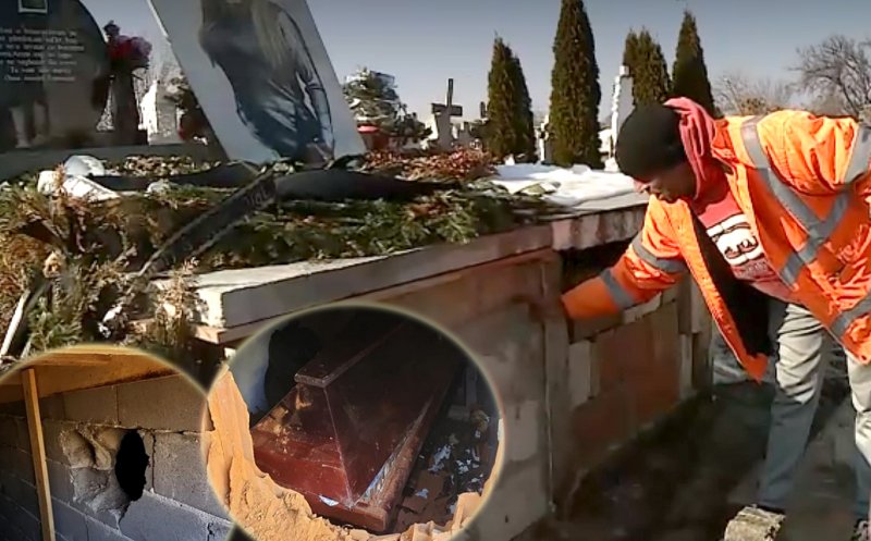Morminte sparte de hoţi. Privelişte de groază în cimitir