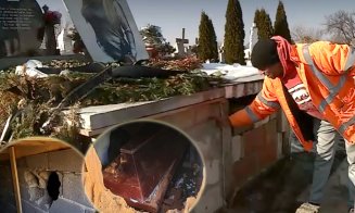 Morminte sparte de hoţi. Privelişte de groază în cimitir