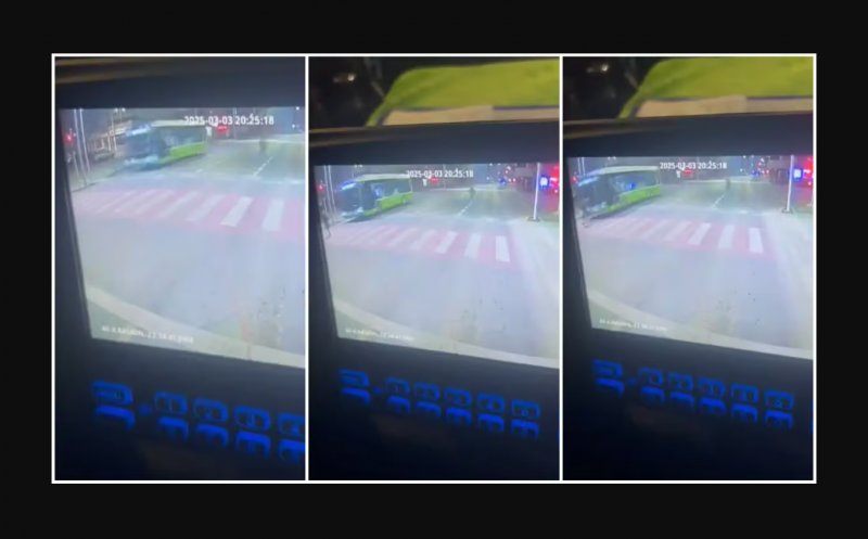 Pieton DECEDAT. S-a aruncat în faţa unui autobuz pe trecere, deşi culoarea semaforului era roşie