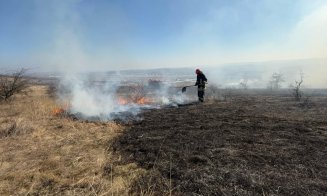 Incendiu de vegetație pe două hectare în Cluj-Napoca. Pompierii au intervenit de urgență