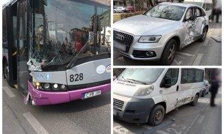 Cum s-a produs accidentul pe strada Aurel Vlaicu din Cluj: Patru răniți în urma unei coliziuni între o mașină și un autobuz