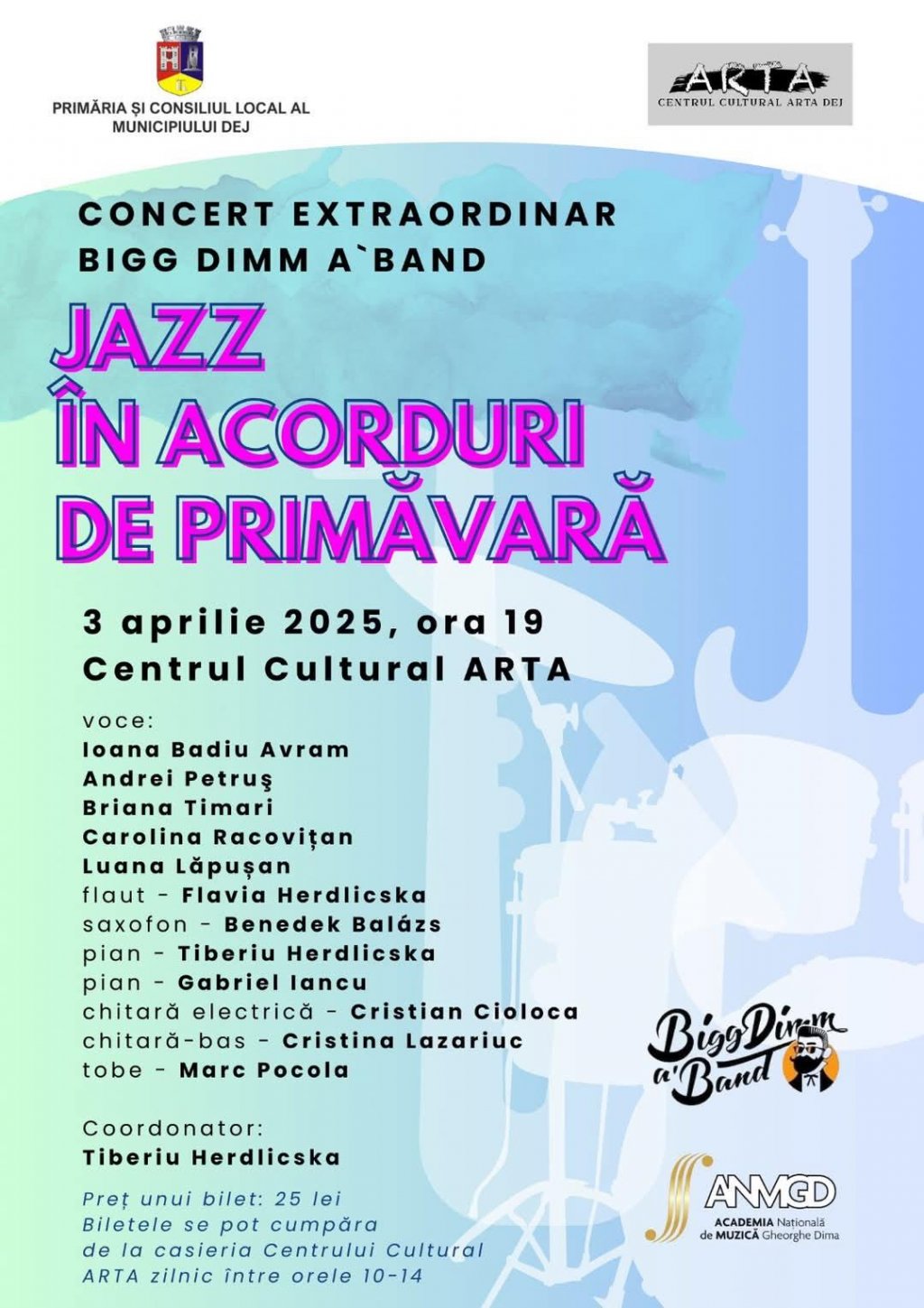 Concert de Jazz la Centrul Cultural ,, Arta” din Dej. Ce soliști vor fi prezenți