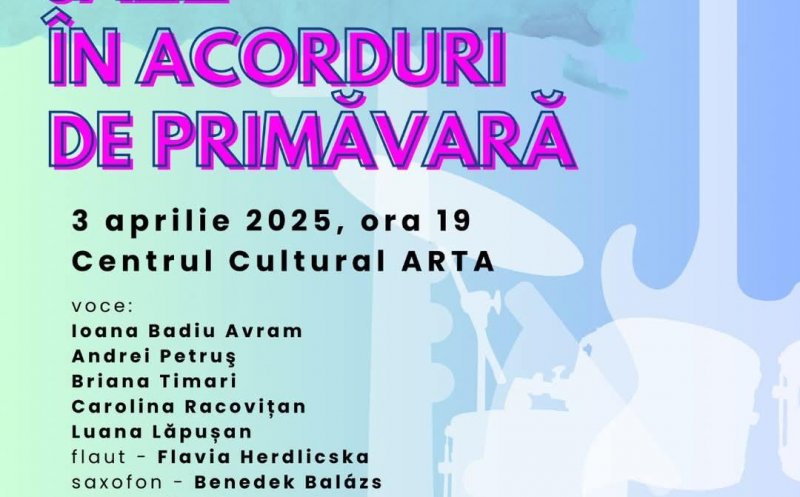 Concert de Jazz la Centrul Cultural ,, Arta” din Dej. Ce soliști vor fi prezenți