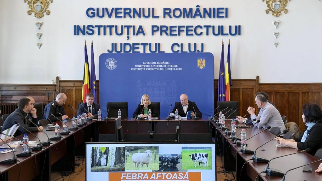 Întâlnire a Comitetului Județean pentru Combaterea Bolilor, cu prefectul. Ce măsuri s-au luat pentru prevenirea febrei aftoase