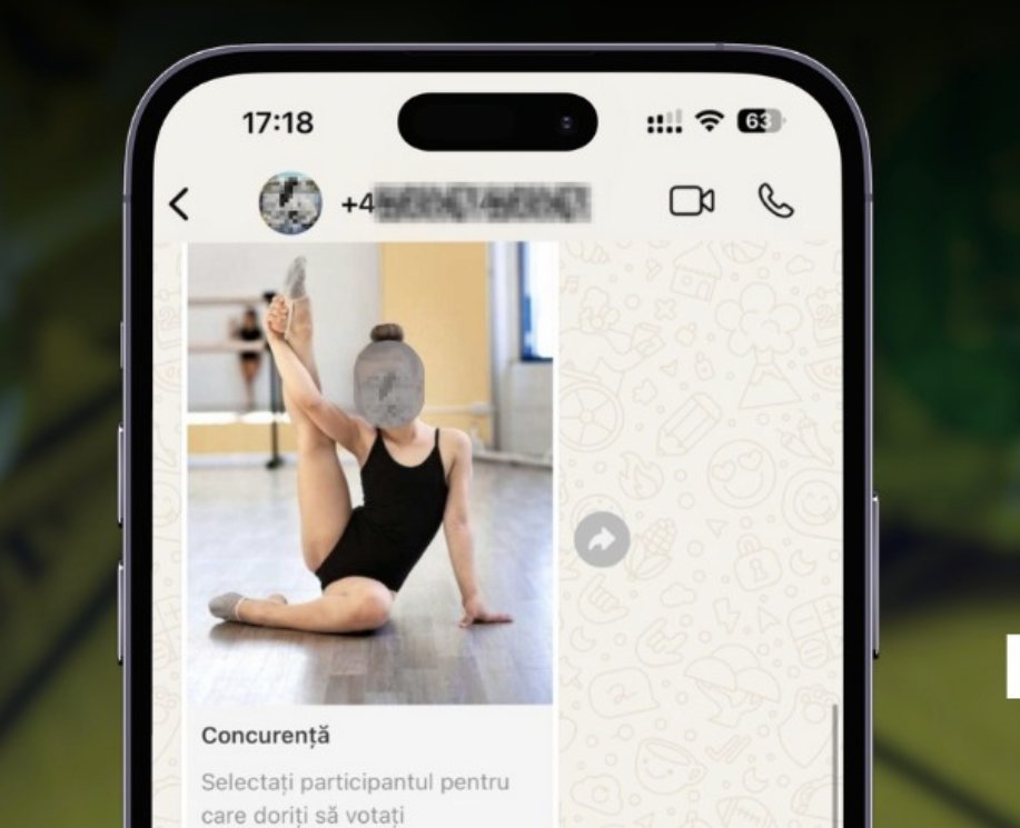 Înșelătoria cu „votul pentru Adeline” revine pe WhatsApp. Cum îți fură contul escrocii