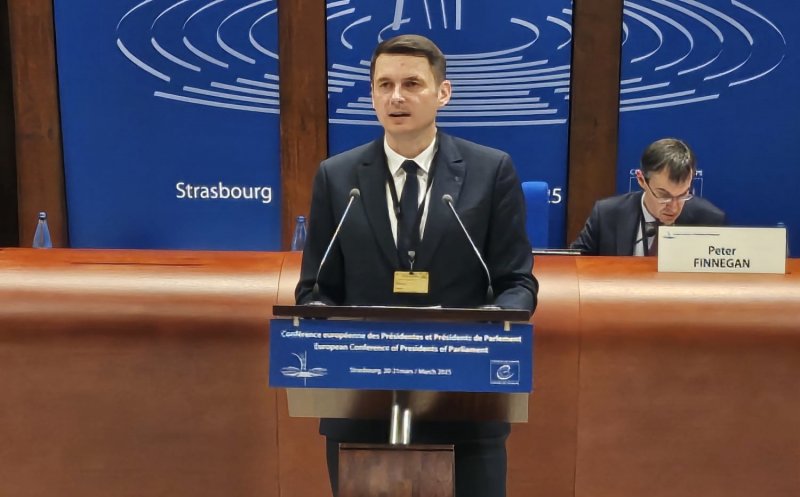 Mircea Abrudean, în fața președinților de parlamente din Consiliul Europei: "România este pregătită să fie alături de voi toți pentru a susține democrația în Europa"